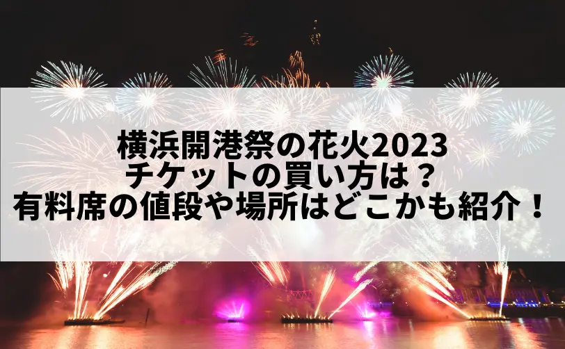 横浜開港祭 花火 2023チケット