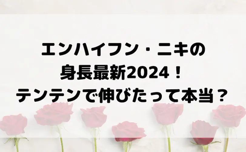 エンハイフン ニキ 身長 最新